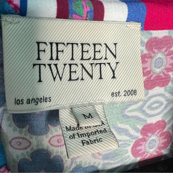 Fifteen Twenty Daria Blouse Print Medium Vibrant Floral Paisley Flowy Top - Picture 7 of 11